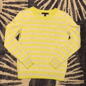 Banana Republic Striped Yellow and Gray Sweater